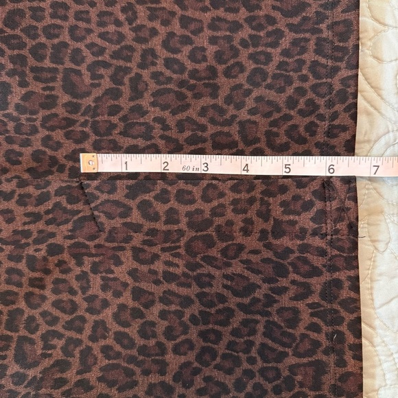 NWT Liverpool “Bia” Knit Brown Leopard Pencil Skirt Size 10 - Picture 11 of 11